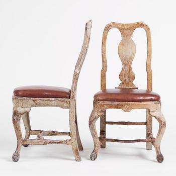 A pair of late Baroque chairs, mid 18th century.