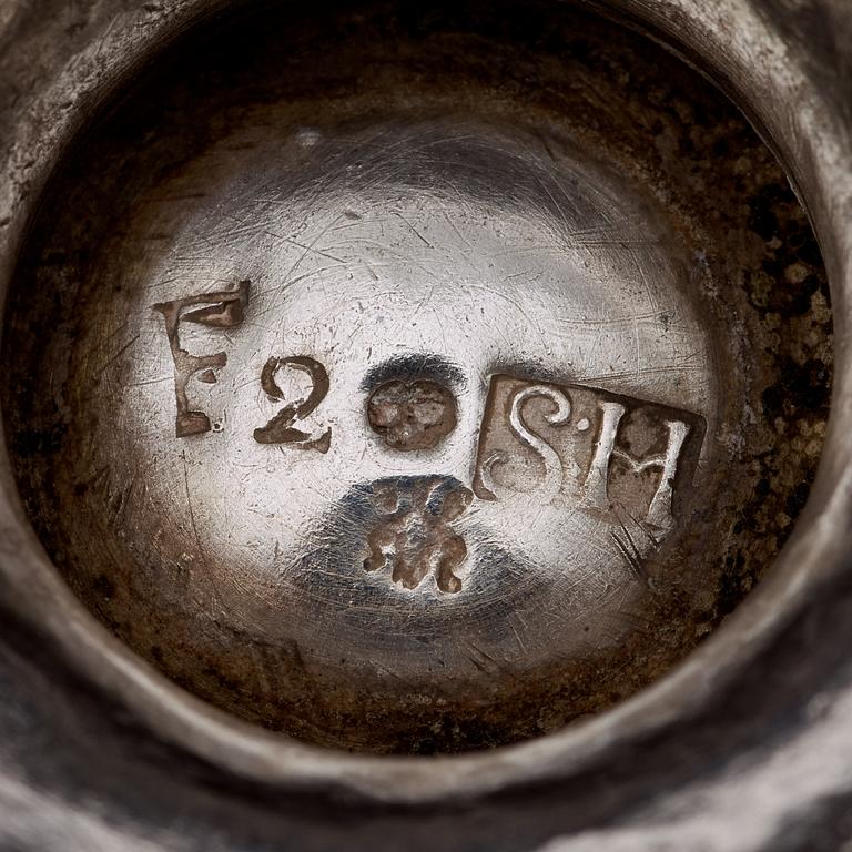 A Swedish 18th century silver tea-pot, marks of Stephan Halling, Örebro 1788.