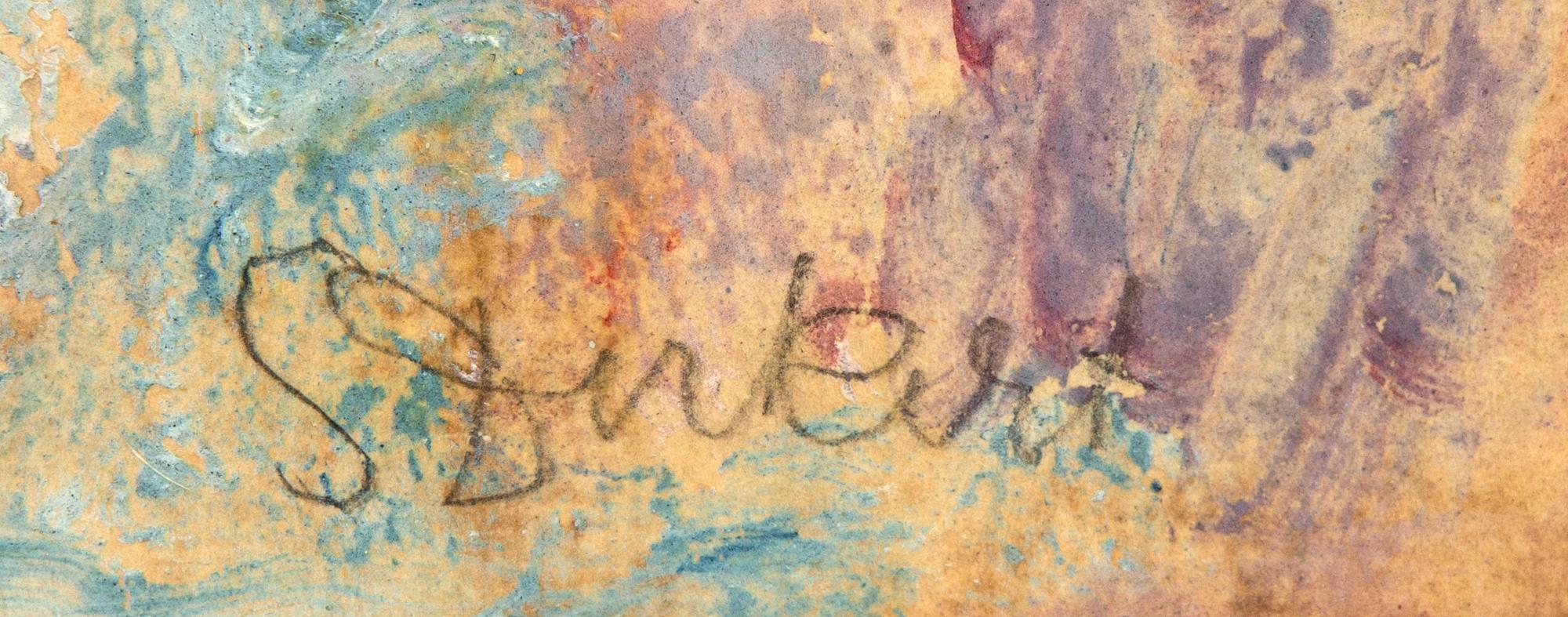 Siri Derkert, akvarell på papper lagd på pannå signerad.