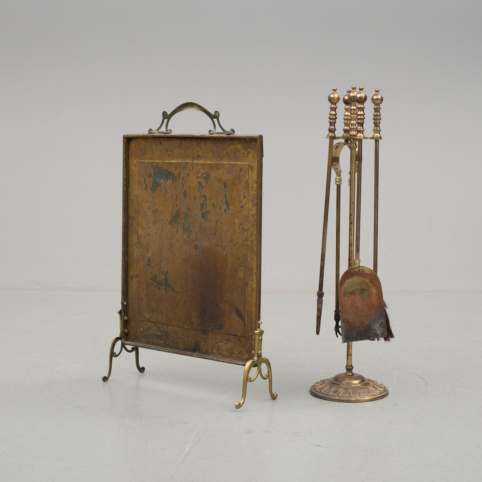 BRASSKÄRM samt BRASSET, mässing, 1900-tal.