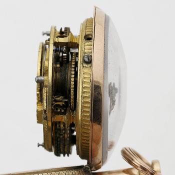 HERRFICKUR, förgyllt silver resp tvåfärgat guld, rokoko, Gabriel, London 1700-talets andra hälft. Tot ca 83 gram.