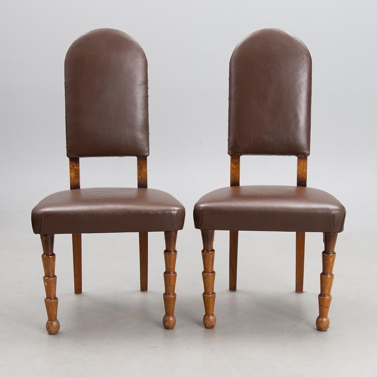 An early 20th century six-piece set of furniture by Armas Lindgren and Onni Tarjanne.