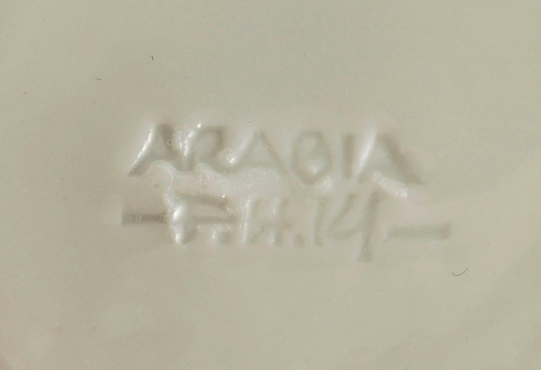 MOCCAKOPPAR med FAT, 12 st, risporslin, Friedl Kjellberg, Arabia, Finland, 1900-talets mitt.