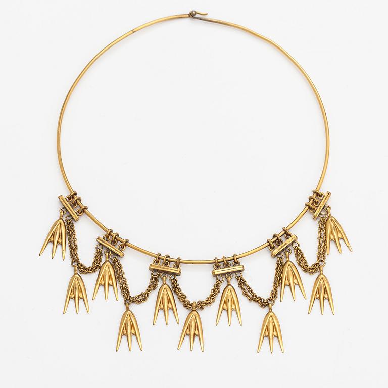 Heli Vuori, A bronze necklace "Tähkäkääty". Kalevala Koru, Helsinki 1948-1950s.