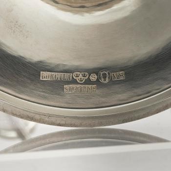 Atelier Borgila, a pair of silver candelabra, design Erik Fleming, Stockholm 1947.