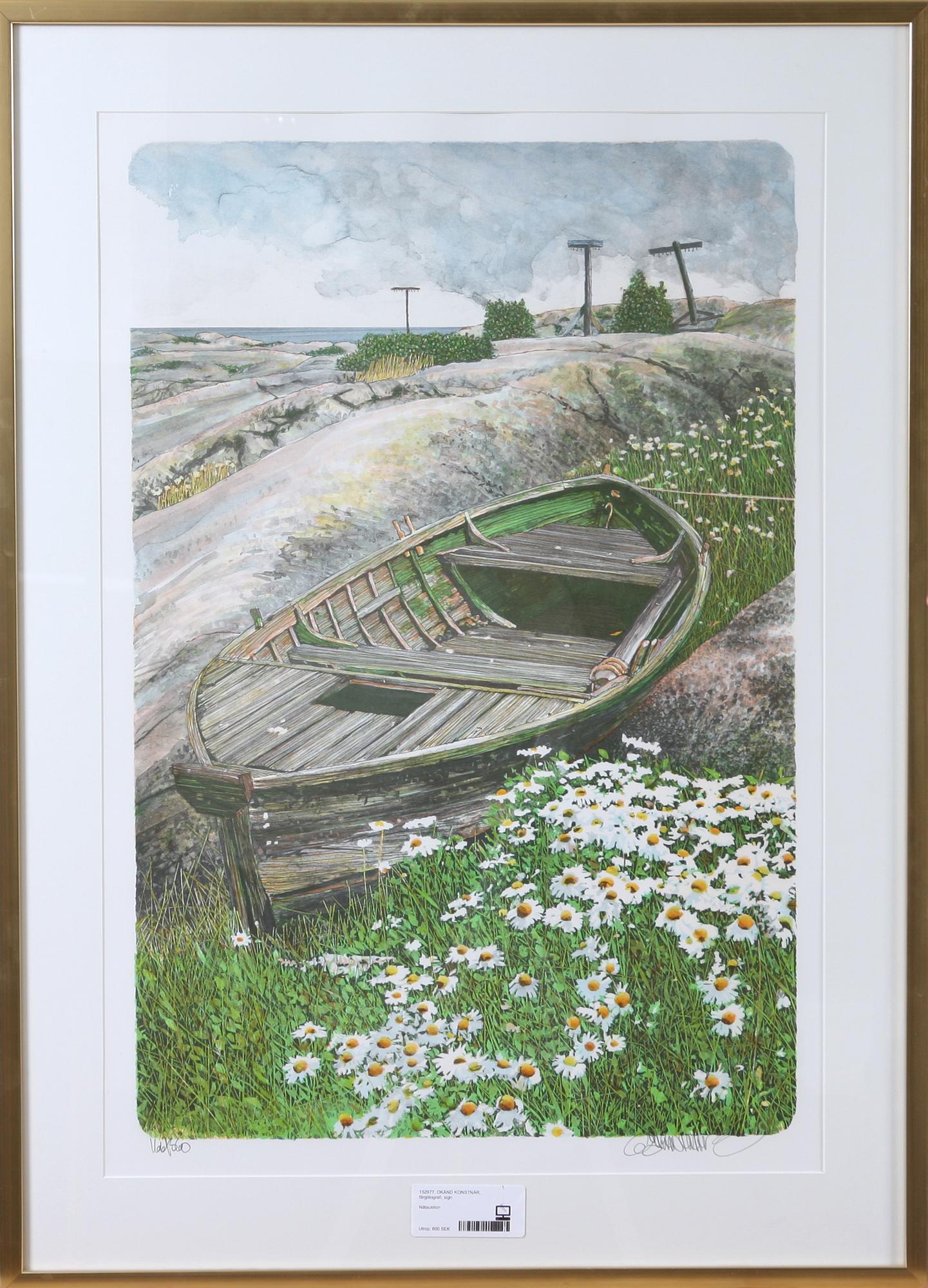 GÖRAN HAHNE, färglitografi, sign.