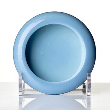 A claire de lune and a underglaze red brush washer, late Qing dynasty with Guangxu mark and early 20th century.