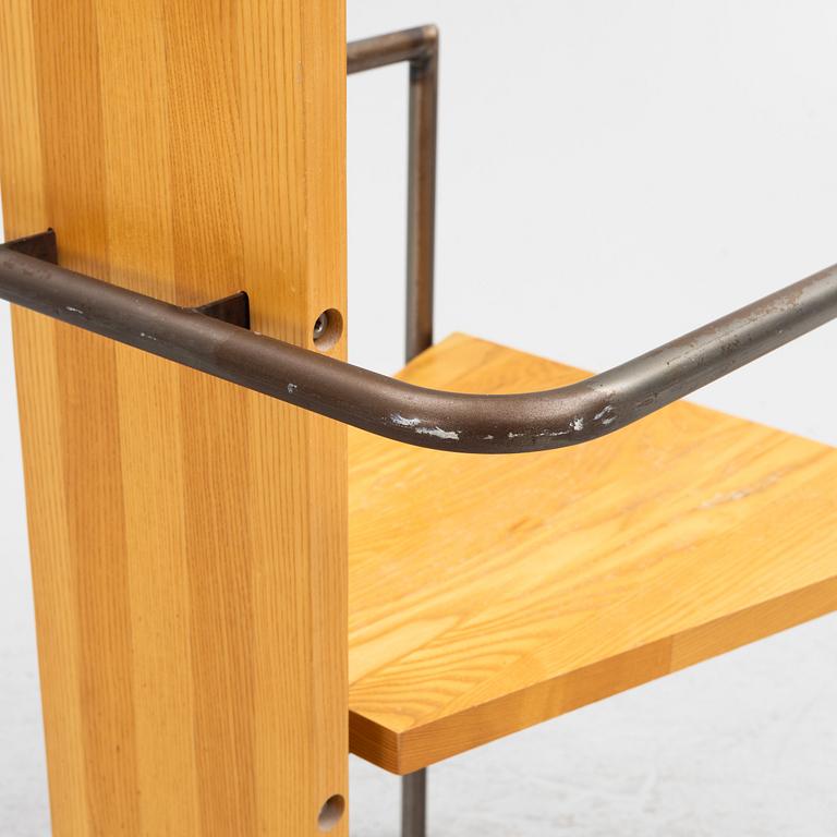 Jonas Bohlin. Armchair, wood and steel tubing, "Concrete", Källemo, Värnamo.