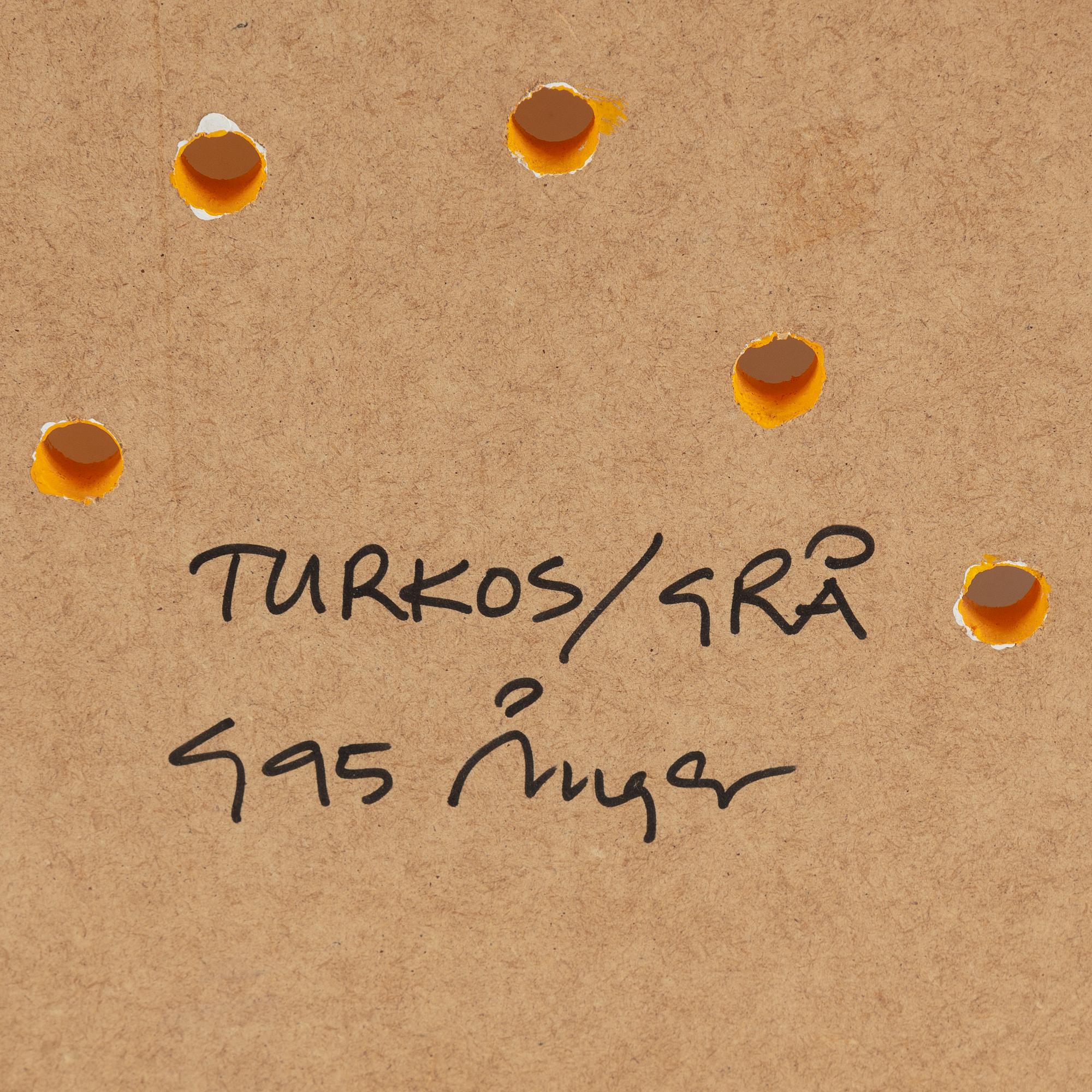 GUNNAR ÅNGER, bemålat trä och zinkplåt, signerad och daterad -95 a tergo.