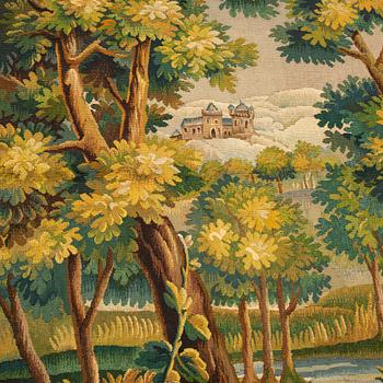 Vävda tapeter, 3 delar, gobelängteknik, omkring år 1900-1900-talets första hälft.