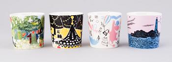 MOOMIN-MUGS, 8 pcs, porcelain, 'Special mugs', Moomin Characters, Arabia 2010-2017.