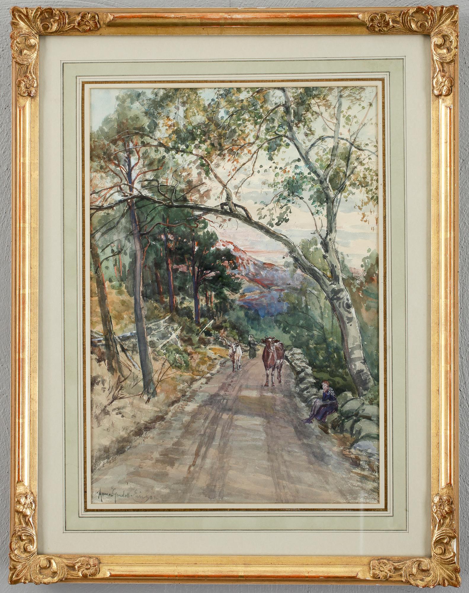 ANNA GARDELL-ERICSON, akvarell, signerad Anna Gardell-Ericson.