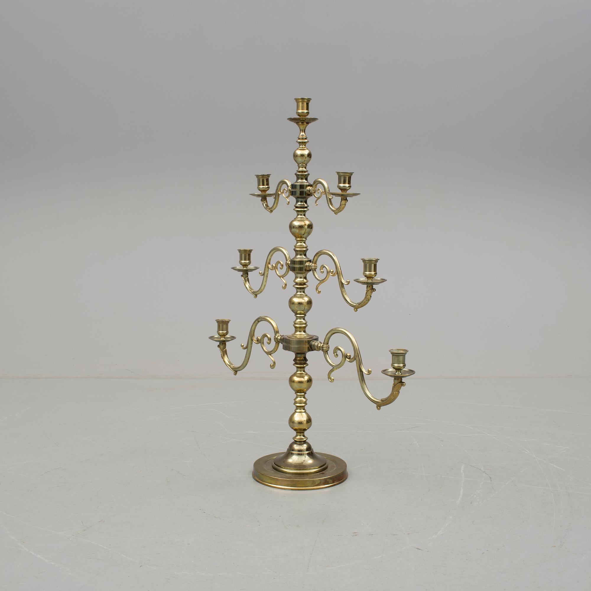 KANDELABER, mässing, 1900-talets andra hälft.