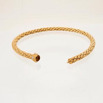 Collier 18K vitt och gult guld "Stretch" Chimento Vicenza  Italien.