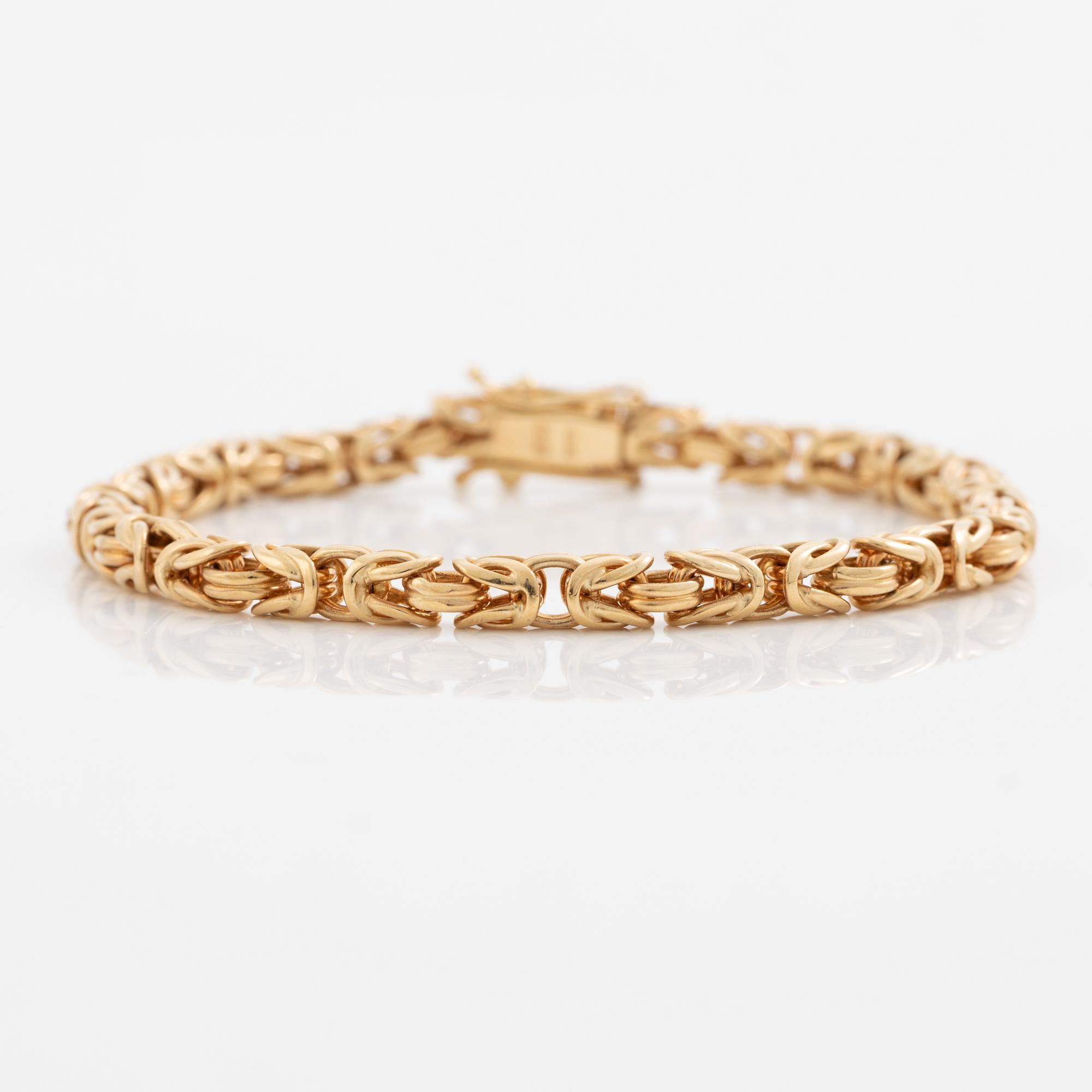 Bracelet, 18K gold, emperor link.