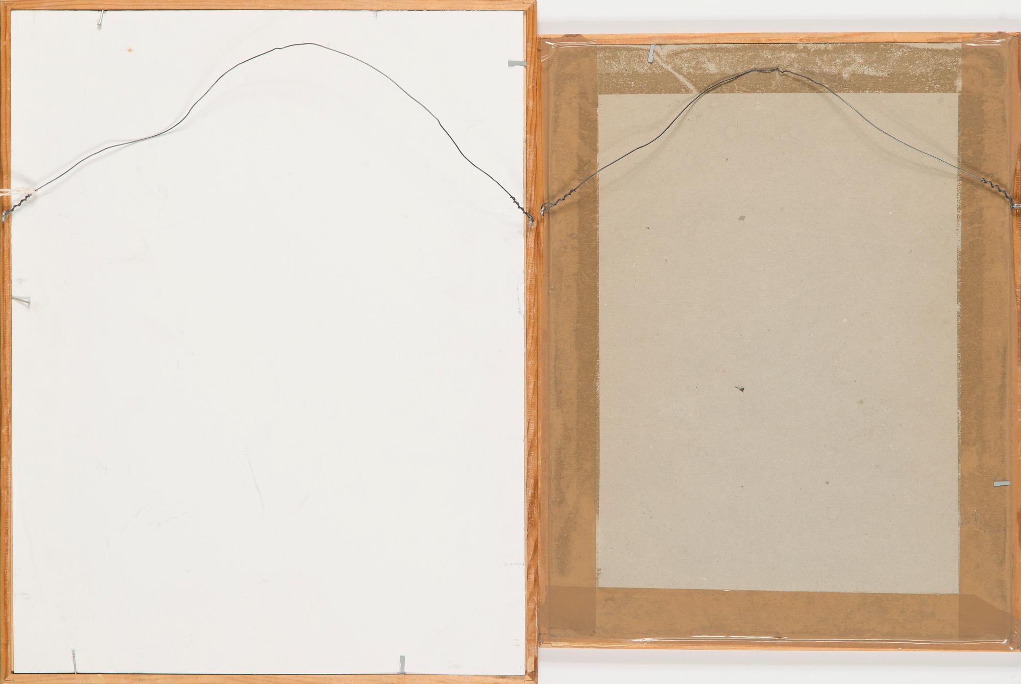 Kain Tapper, blandteknik på papper, signerad och daterad -65 och -66.