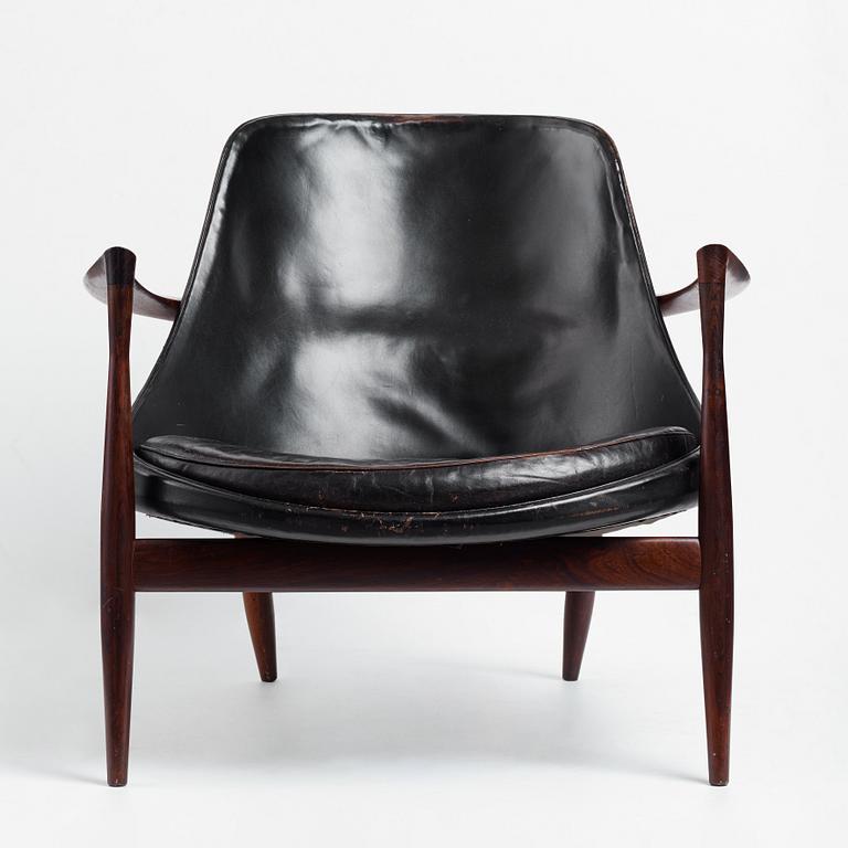 Ib Kofod-Larsen, a palisander "Elisabeth", easy chair, model "U 65", Christensen & Larsen, Copenhagen, Denmark, 1950-60's.