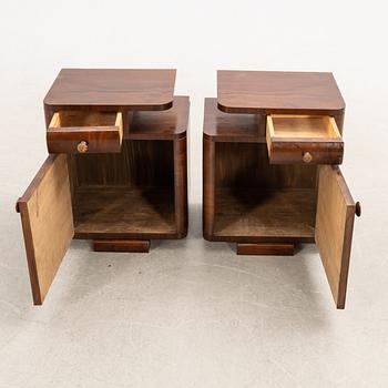 Sängbord, ett par, Art Deco, 1900-talets första hälft.