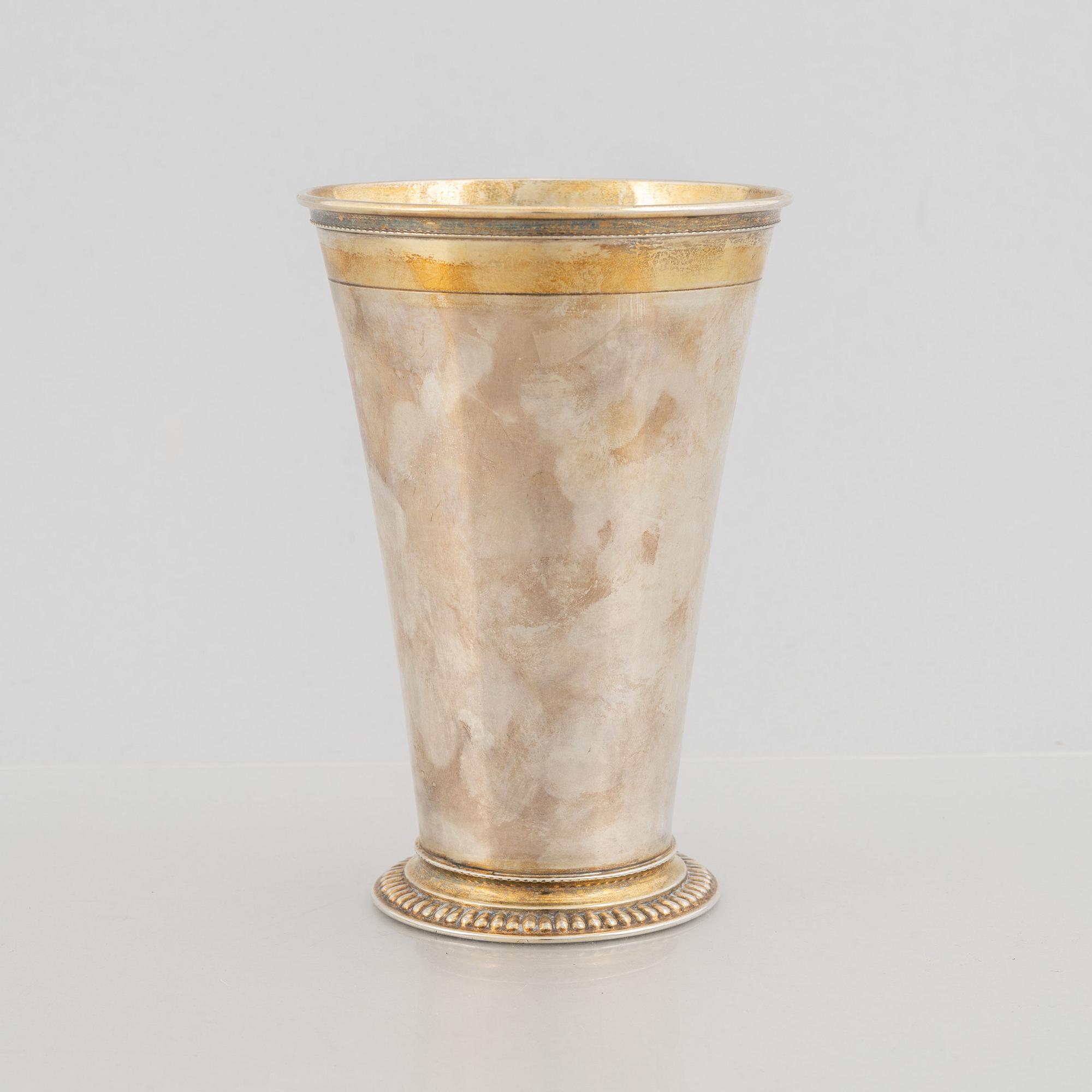 C.G. Hallberg, a silver beaker, Stockholm, Sweden, 1955.