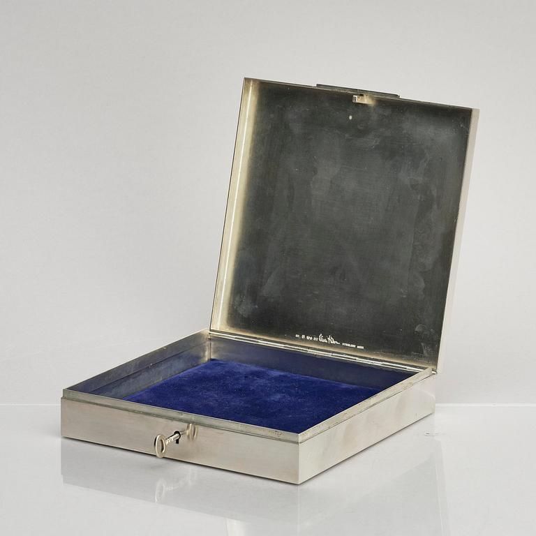 Wiwen Nilsson, a sterling silver jewellery box, 1945, Lund, Sweden.