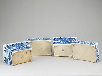 A pair of blue and white dishes, Qing dynasty, circa 1900.