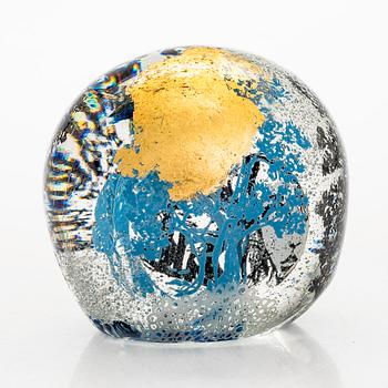 Sini Majuri, unique, glass sculpture "When the Northern Lights Were Visible During the Day" signed 2023.