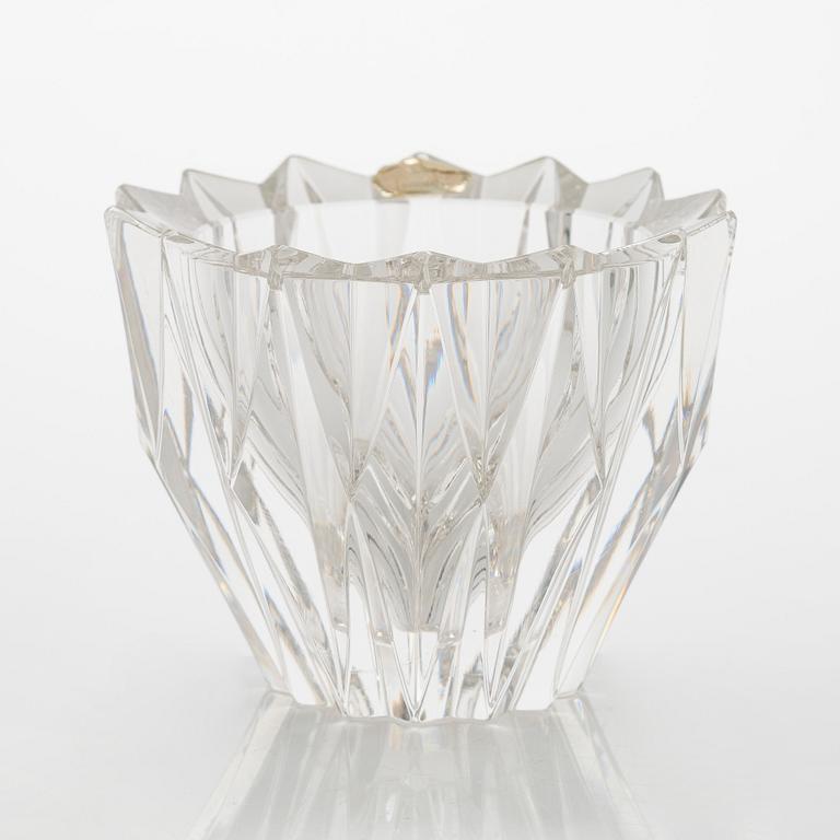 Aimo Okkolin, skål, "Näckros", signerad Aimo Okkolin Riihimäen Lasi Oy.