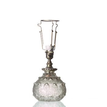 René Lalique, bordslampa, "Fougères", Frankrike 1920-30-tal, modell 923.