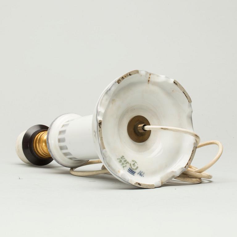 BORDSLAMPA, Royal Copenhagen, porslin, tidigt 1900-tal.