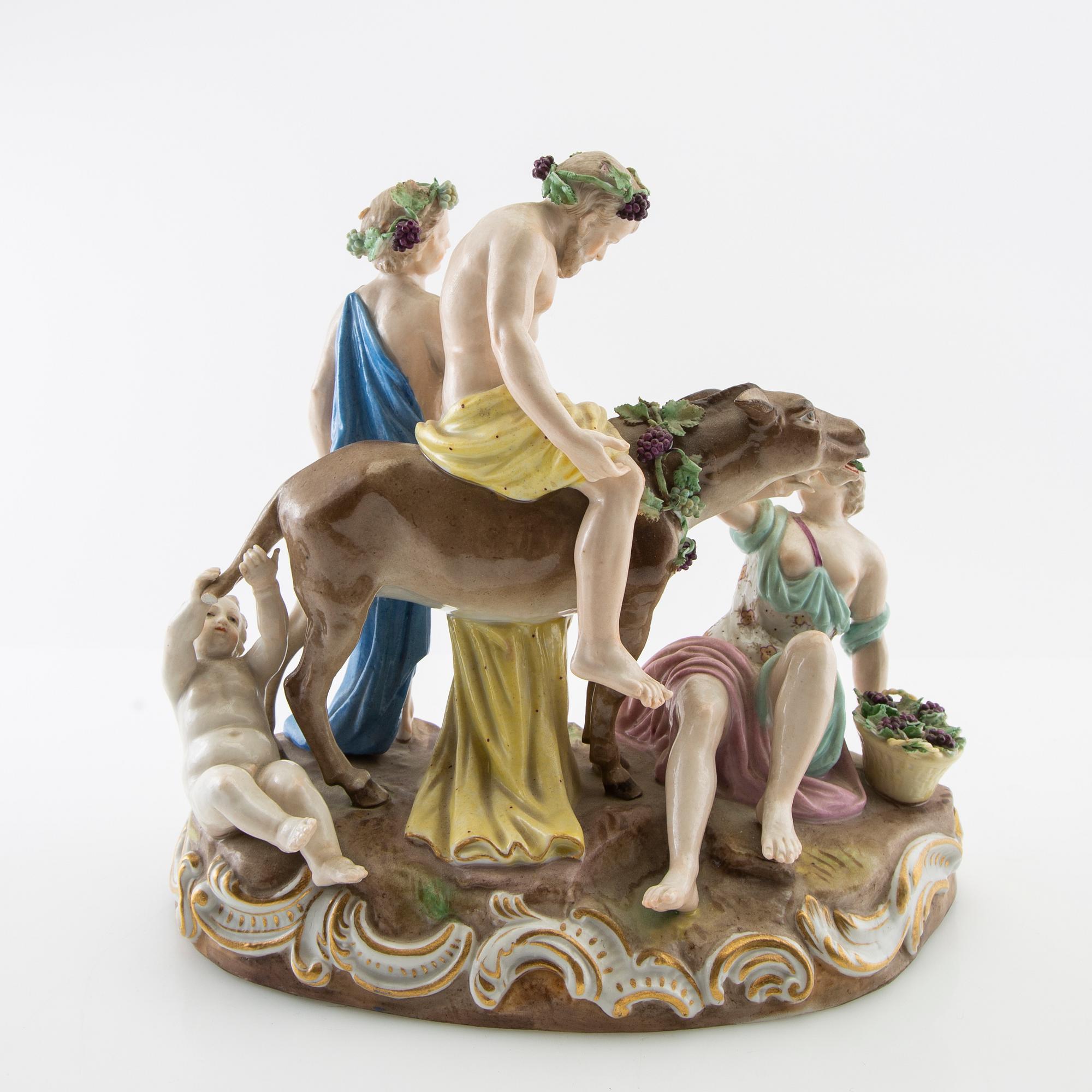 Figure of Samson, late 19th century, porcelain.