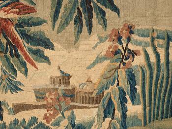 A TAPESTRY. Tapestry weave. "Verdure". 270 x 185 cm. Flanders around 1700.