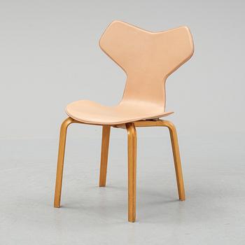 Arne Jacobsen, a leather 'Grand Prix' chair' Fritz Hansen, Denmark.