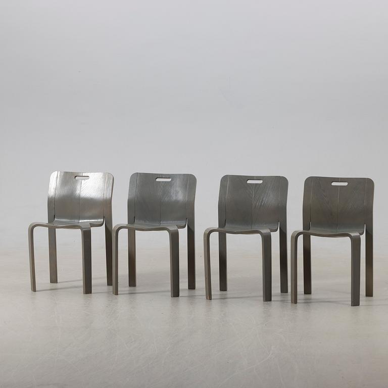 Jan Ekselius, chairs, 4 pcs, JOC Möbler, Vetlanda, second half of the 20th century.