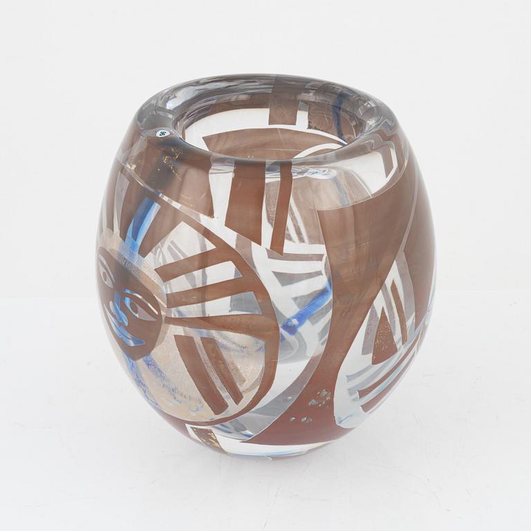 Hanne Dreutler & Arthur Zirnsack, vase, a so called gold graal, signed and dated 1989.