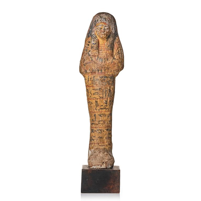 A pottery Ushabti Egypt presumably 18:e dynasty ca 1450 B.C.