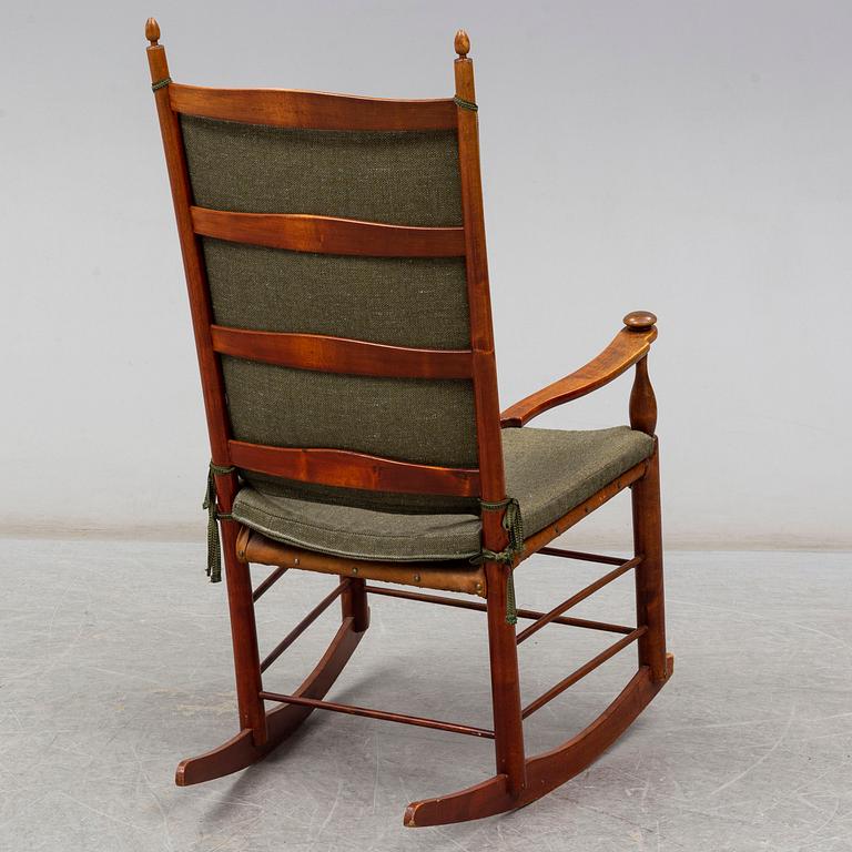 An early 20th century rocking chair.