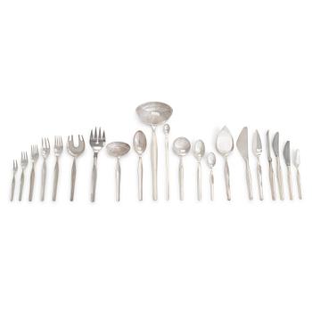 Tapio Wirkkala, A 130-piece set of 'Tapio' silver cutlery, Kultakeskus, Hämeenlinna 1960-1970s.