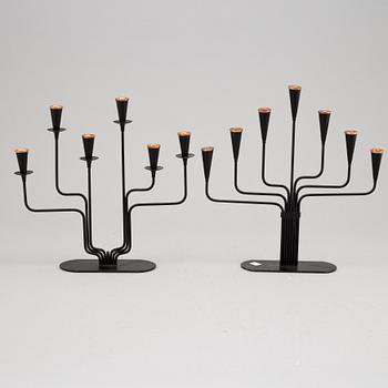 Gunnar Ander, kandelabrar, 2st, Ystad Metall.