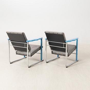 Yrjö Kukkapuro, armchairs a pair "Experiment" Avarte 1980s.