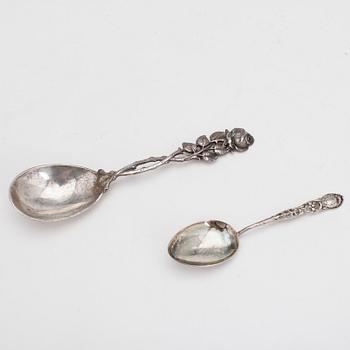 SKEDAR, 2 st, silver, bla Norge. Vikt 69g.