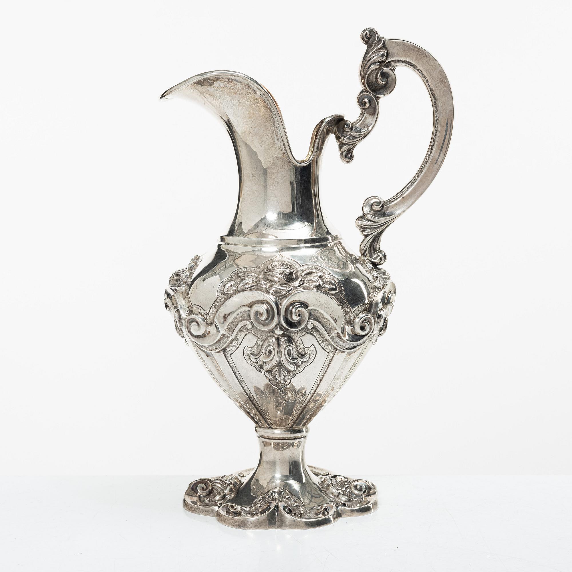 Jug, sterling silver, Rococo style, 20th century.