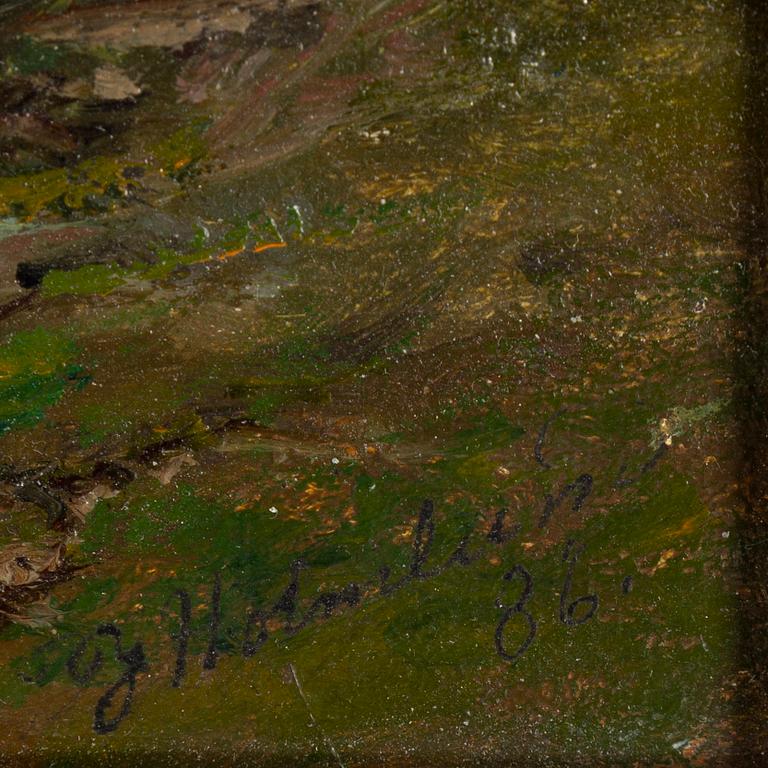 Josefina Holmlund, oil on canvas, signed and dated -86.