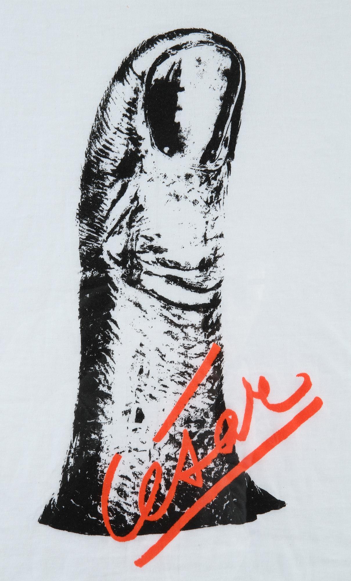CÉSAR (BALDACCINI), screentryck på T-shirt, sign o numr.