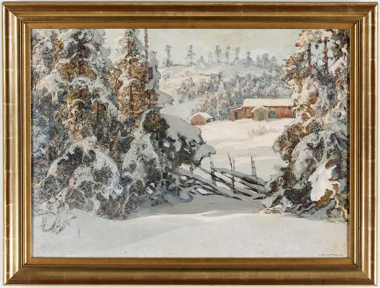 ANSHELM SCHULTZBERG, olja på duk, signerad.