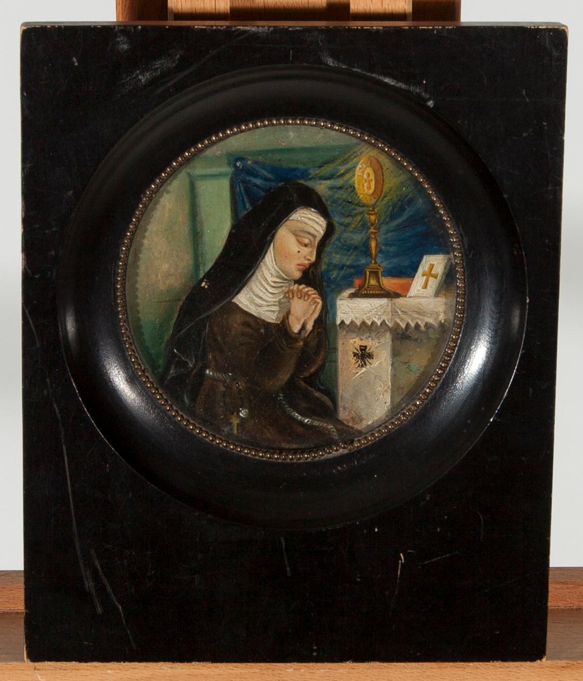 OKÄND KONSTNÄR, olja på pannå, osignerad, 1800-tal.