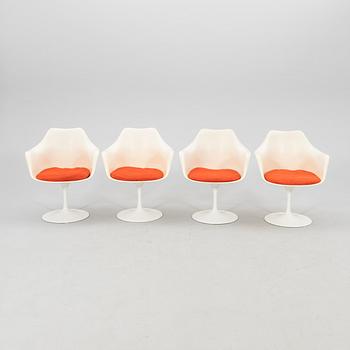 Eero Saarinen, dining table and 4 chairs "Tulip", Knoll International, licensed manufactured by NK Inredningar in the 1960s.