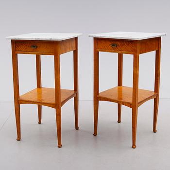 SÄNGBORD, 1 par, omkring år 1900.