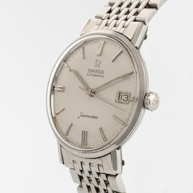 Omega, Seamaster, "Linen Dial", armbandsur, 34 mm.