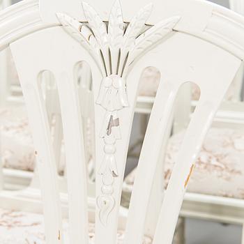 Twelve Gustavian style chairs, late 20th century.