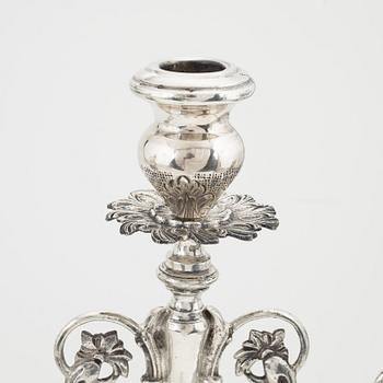 A pair of silver candelabra, Turkey, 1920's/30's.